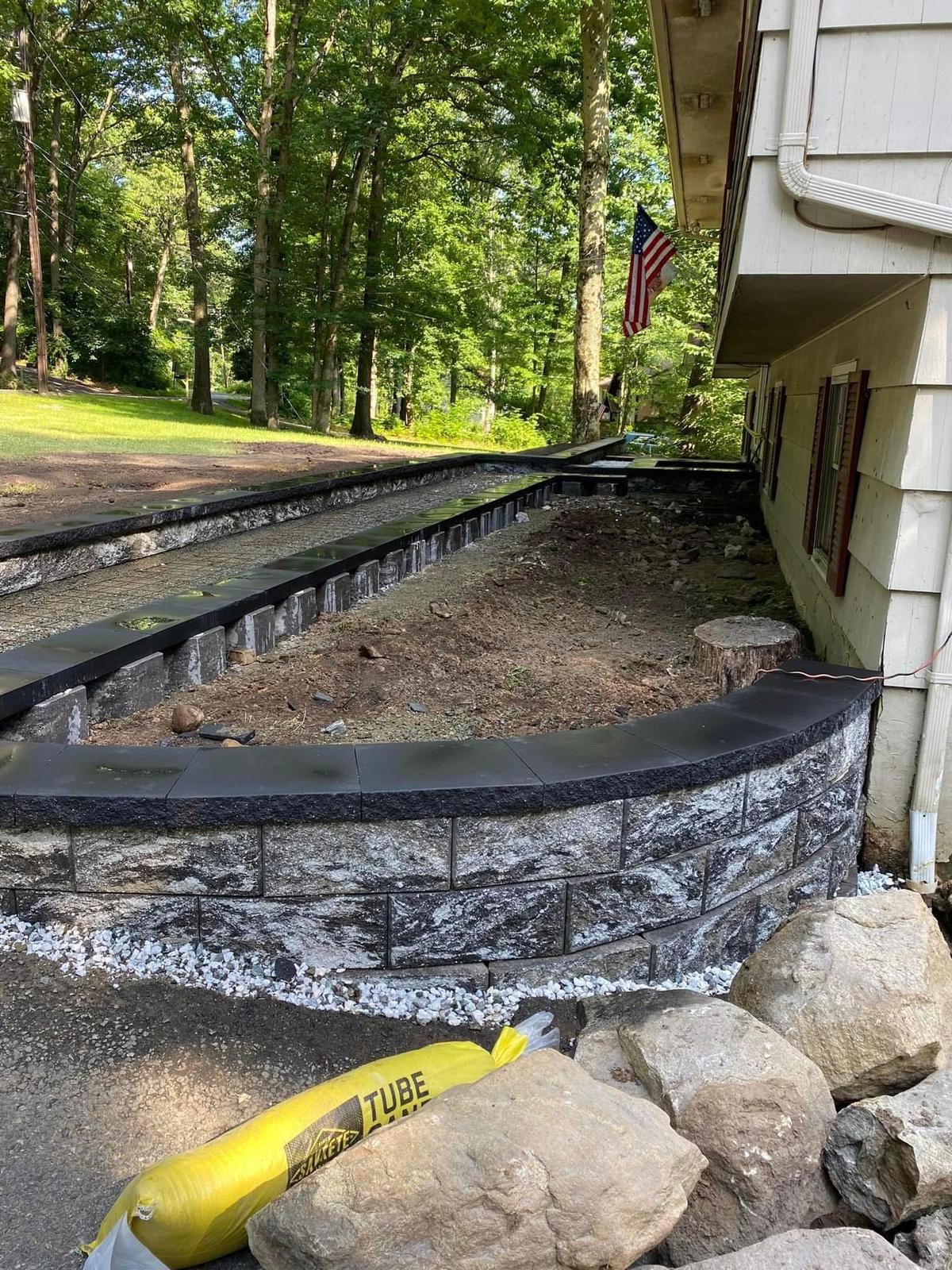 Retaining wall masonry Morris County NJ